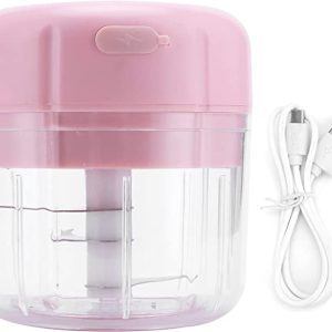 Electric Mini Food Processor Usb Charging Garlic Chopper With Detachable Bowl And The Blades Stainless Steel Blade To Chop Onion Ginger Vegetable Easy Cleaning
